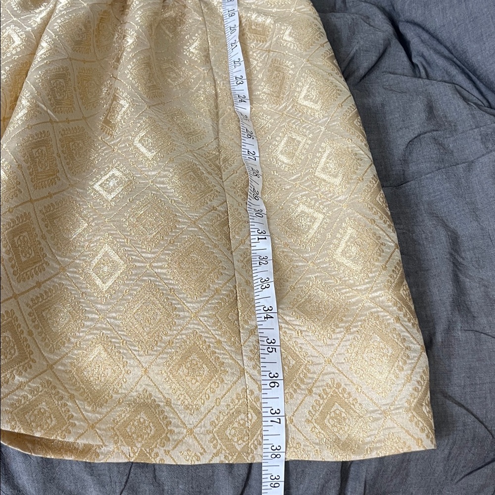 Plenty by Tracy Reese Gold Brocade Mini Dress with Bow - Picture 4 of 8